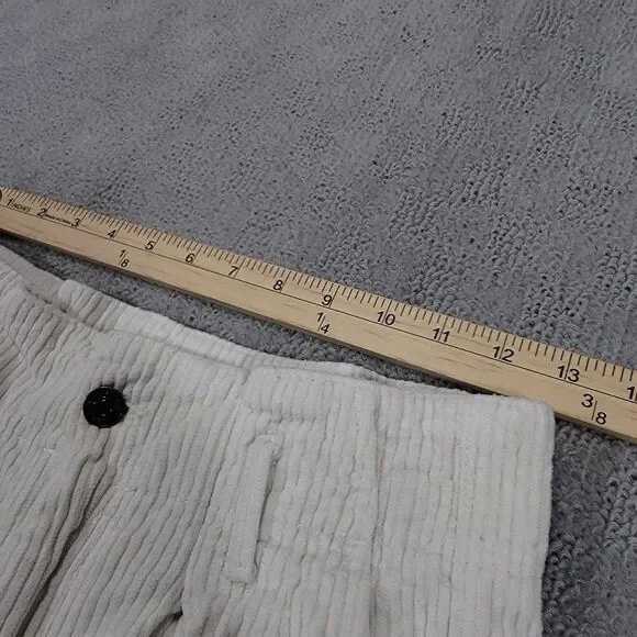 Abercrombie & Fitch Women's 25/0 (26x25) Pants Corduroy High Waisted White - Picture 5 of 10